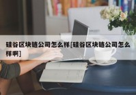 硅谷区块链公司怎么样[硅谷区块链公司怎么样啊]